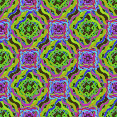 Soyut Dikişsiz renkli desen, vektör çizim