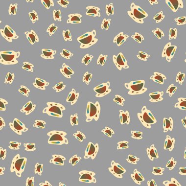 Bardak kahve veya çay arka plan seamless modeli üzerinde noktalı.