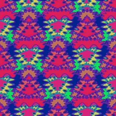 Soyut Dikişsiz renkli desen, vektör çizim