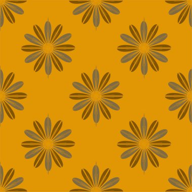 Çiçekler, vektör çizim ile çok renkli geometrik seamless modeli 