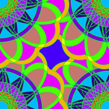 Geometrik fractal mandala Dikişsiz desen arka plan veya tasarım çalışması.