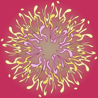 Yeni simetrik soyut mandala. Duvar kağıdı, desen dolgularını, web sayfaları, yüzey dokuları için dekoratif nesne-ebilmek var olmak kullanılmış.