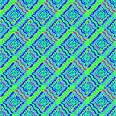 Soyut Dikişsiz renkli desen, vektör çizim