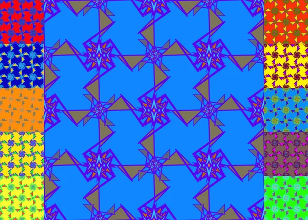 メンフィス スタイルの抽象的な背景 シームレスな幾何学的パターン — ストックベクタ