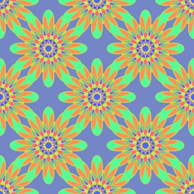 Geometrik fractal mandala Dikişsiz desen arka plan veya tasarım çalışması.