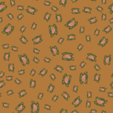 Bardak kahve veya çay arka plan seamless modeli üzerinde noktalı.