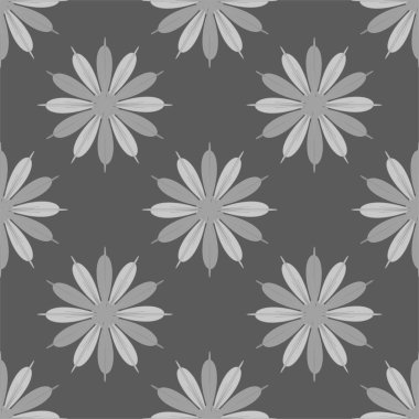 Çiçekler, vektör çizim ile çok renkli geometrik seamless modeli 