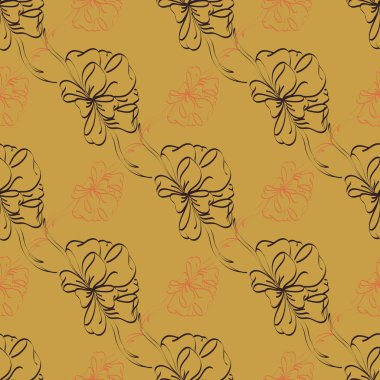 Çok renkli yay ve kurdeleler parlak seamless modeli.