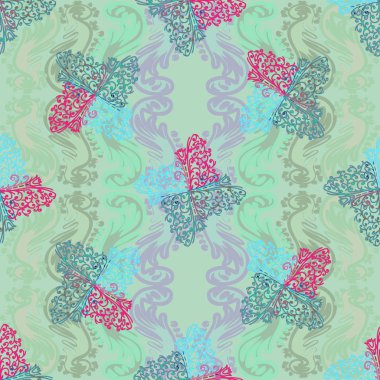 Soyut Dikişsiz renkli desen, vektör çizim