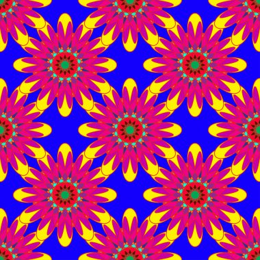 Geometrik fractal mandala Dikişsiz desen arka plan veya tasarım çalışması.