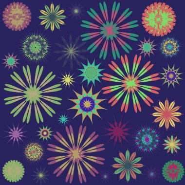 Yuvarlak süsleme desen. Dekorasyon tatil kartları, arka plan ve siteler için mükemmel kartları için