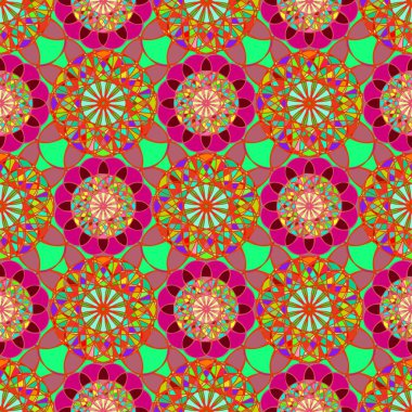 Geometrik fractal mandala Dikişsiz desen arka plan veya tasarım çalışması.