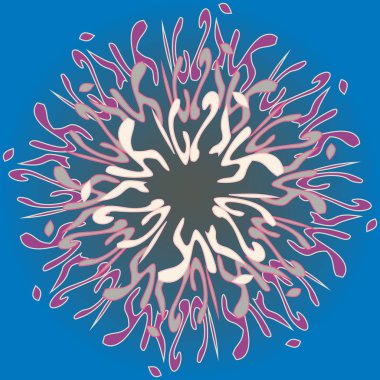 Yeni simetrik soyut mandala. Duvar kağıdı, desen dolgularını, web sayfaları, yüzey dokuları için dekoratif nesne-ebilmek var olmak kullanılmış.