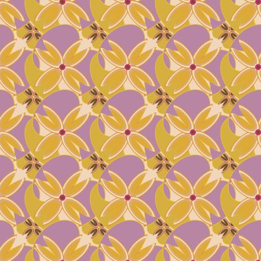 Yeni basit soyut geometrik seamless modeli ile arka plan için çiçekler