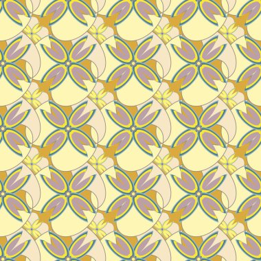 Yeni basit soyut geometrik seamless modeli ile arka plan için çiçekler