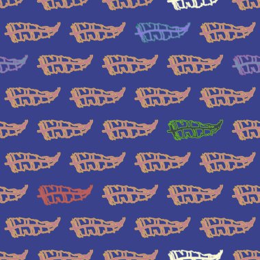 Memphis tarzı zemin ağaç yaprakları 