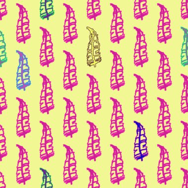 Memphis tarzı zemin ağaç yaprakları 