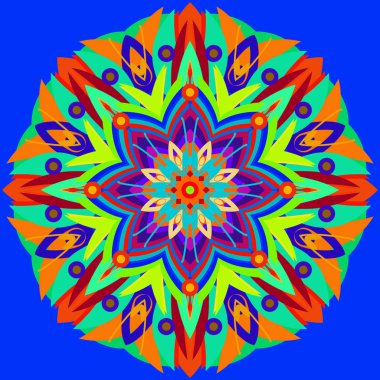 Yeni simetrik soyut mandala. Duvar kağıdı, desen dolgularını, web sayfaları, yüzey dokuları için dekoratif nesne-ebilmek var olmak kullanılmış.