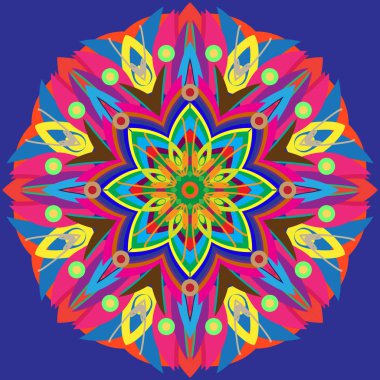 Yeni simetrik soyut mandala. Duvar kağıdı, desen dolgularını, web sayfaları, yüzey dokuları için dekoratif nesne-ebilmek var olmak kullanılmış.