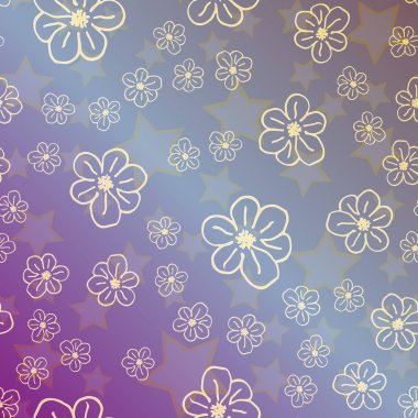 Yeni basit soyut geometrik seamless modeli ile arka plan için çiçekler