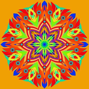 Yeni simetrik soyut mandala. Duvar kağıdı, desen dolgularını, web sayfaları, yüzey dokuları için dekoratif nesne-ebilmek var olmak kullanılmış.