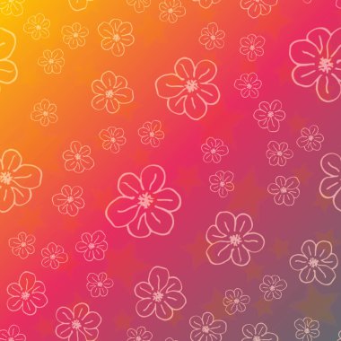 Yeni basit soyut geometrik seamless modeli ile arka plan için çiçekler