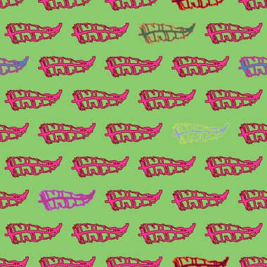 Memphis tarzı zemin ağaç yaprakları 