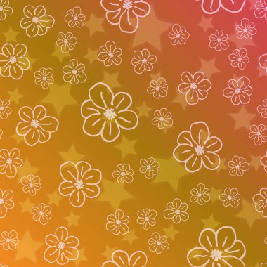 Yeni basit soyut geometrik seamless modeli ile arka plan için çiçekler