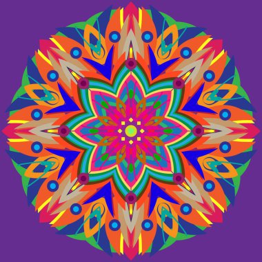 Yeni simetrik soyut mandala. Duvar kağıdı, desen dolgularını, web sayfaları, yüzey dokuları için dekoratif nesne-ebilmek var olmak kullanılmış.