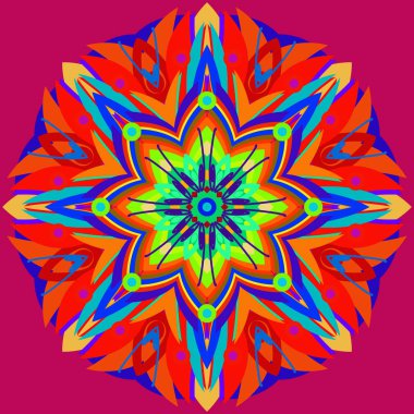 Yeni simetrik soyut mandala. Duvar kağıdı, desen dolgularını, web sayfaları, yüzey dokuları için dekoratif nesne-ebilmek var olmak kullanılmış.