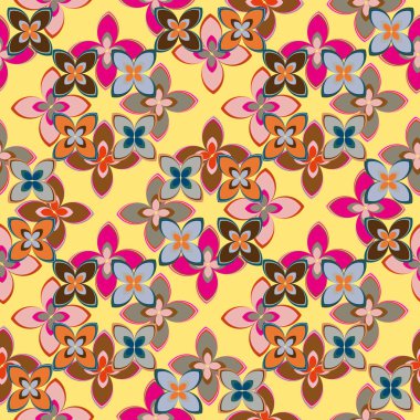 Yeni basit soyut geometrik seamless modeli ile arka plan için çiçekler