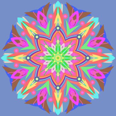 Yeni simetrik soyut mandala. Duvar kağıdı, desen dolgularını, web sayfaları, yüzey dokuları için dekoratif nesne-ebilmek var olmak kullanılmış.