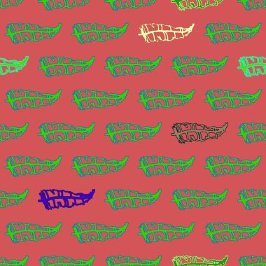 Memphis tarzı zemin ağaç yaprakları 