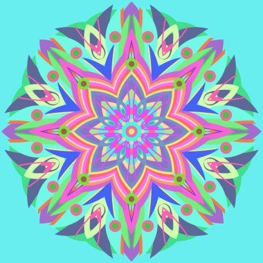 Yeni simetrik soyut mandala. Duvar kağıdı, desen dolgularını, web sayfaları, yüzey dokuları için dekoratif nesne-ebilmek var olmak kullanılmış.
