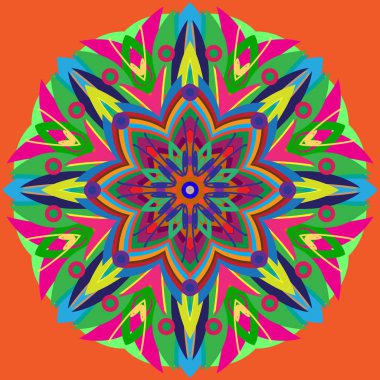 Yeni simetrik soyut mandala. Duvar kağıdı, desen dolgularını, web sayfaları, yüzey dokuları için dekoratif nesne-ebilmek var olmak kullanılmış.