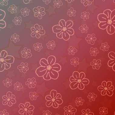 Yeni basit soyut geometrik seamless modeli ile arka plan için çiçekler