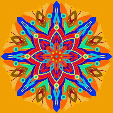 Yeni simetrik soyut mandala. Duvar kağıdı, desen dolgularını, web sayfaları, yüzey dokuları için dekoratif nesne-ebilmek var olmak kullanılmış.