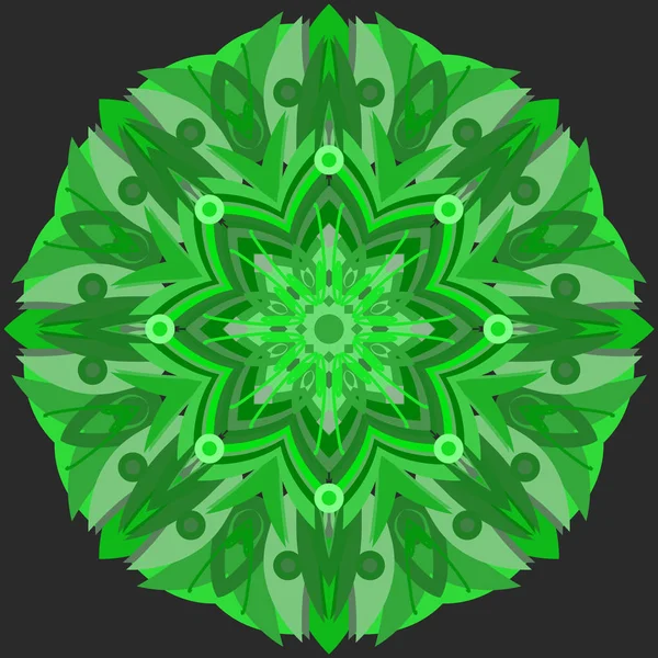 Nuevo Mandala Abstracto Simétrico Objeto Decorativo Puede Utilizar Para Papel — Vector de stock