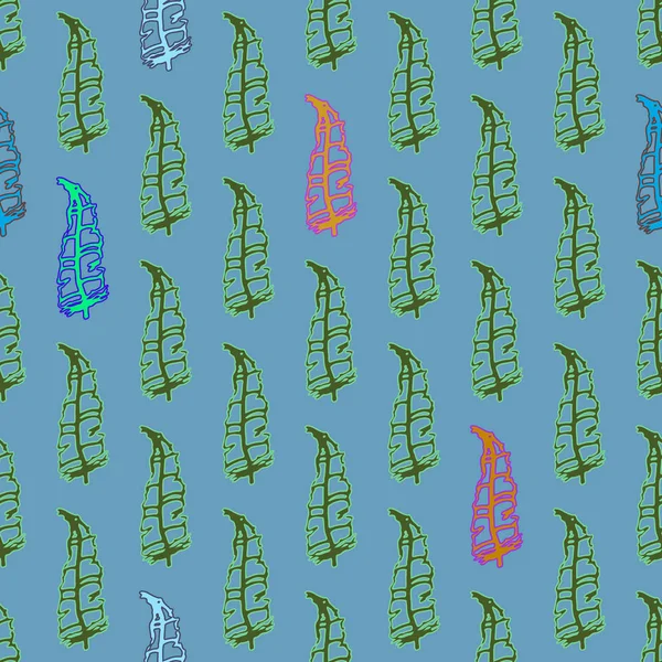 Memphis tarzı zemin ağaç yaprakları 