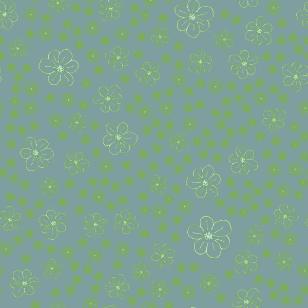 Nouveau Motif Géométrique Abstrait Simple Sans Couture Avec Des Fleurs — Image vectorielle