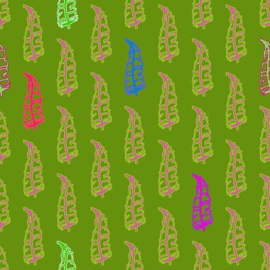 Memphis tarzı zemin ağaç yaprakları 