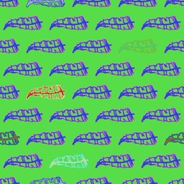 Memphis tarzı zemin ağaç yaprakları 