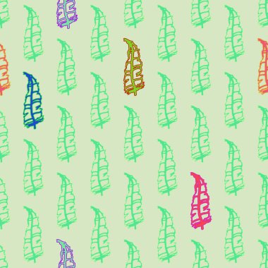 Memphis tarzı zemin ağaç yaprakları 