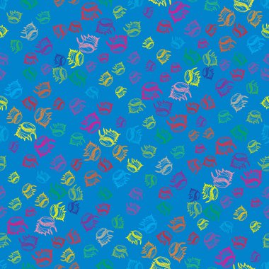 Yaz güzel çok renkli deniz kabukları sorunsuz arka plan soyut.