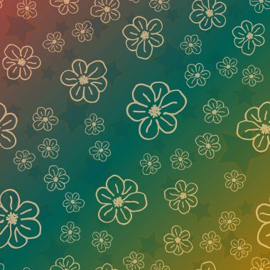 Yeni basit soyut geometrik seamless modeli ile arka plan için çiçekler