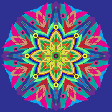 Yeni simetrik soyut mandala. Duvar kağıdı, desen dolgularını, web sayfaları, yüzey dokuları için dekoratif nesne-ebilmek var olmak kullanılmış.