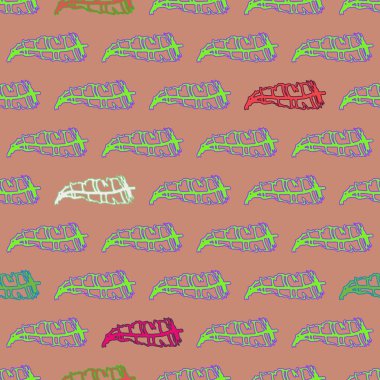 Memphis tarzı zemin ağaç yaprakları 