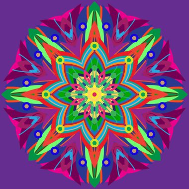 Yeni simetrik soyut mandala. Duvar kağıdı, desen dolgularını, web sayfaları, yüzey dokuları için dekoratif nesne-ebilmek var olmak kullanılmış.