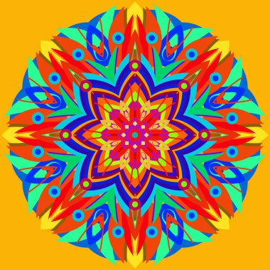 Yeni simetrik soyut mandala. Duvar kağıdı, desen dolgularını, web sayfaları, yüzey dokuları için dekoratif nesne-ebilmek var olmak kullanılmış.