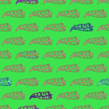 Memphis tarzı zemin ağaç yaprakları 